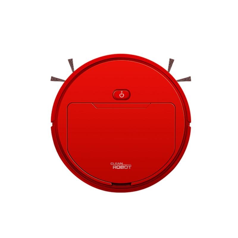 1PCS Full Automatic Mini Smart Sweeping Robot Vacuum Cleaner Floor Edge Dust Cleaning Tools Auto Suction Sweeper UV Disinfection: red