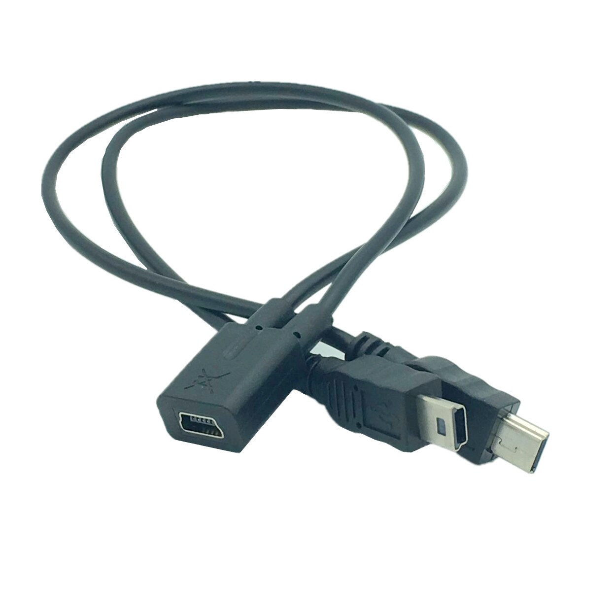 Cable divisor USB 2,0 Mini de 5 pines hembra a doble 2 macho, convertidor de Cable de carga de alta velocidad, 1 a 2 años