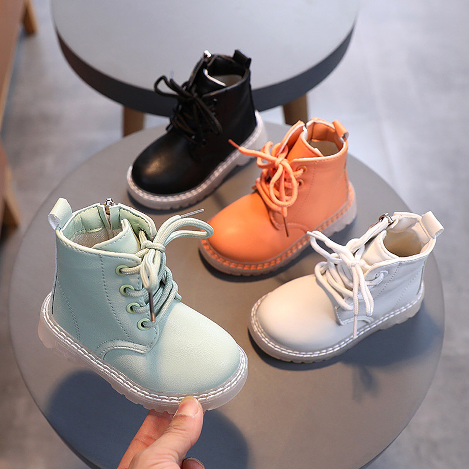Bottes chaudes de printemps et d'automne pour enfants, chaussures de neige en coton pour filles