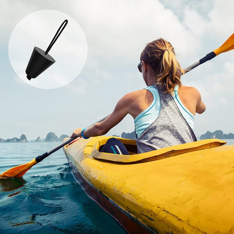 6 Pieces Universal Kayak Plugs Scupper Plugs Kayak Drain Plugs with Lanyard Kayak Plugs