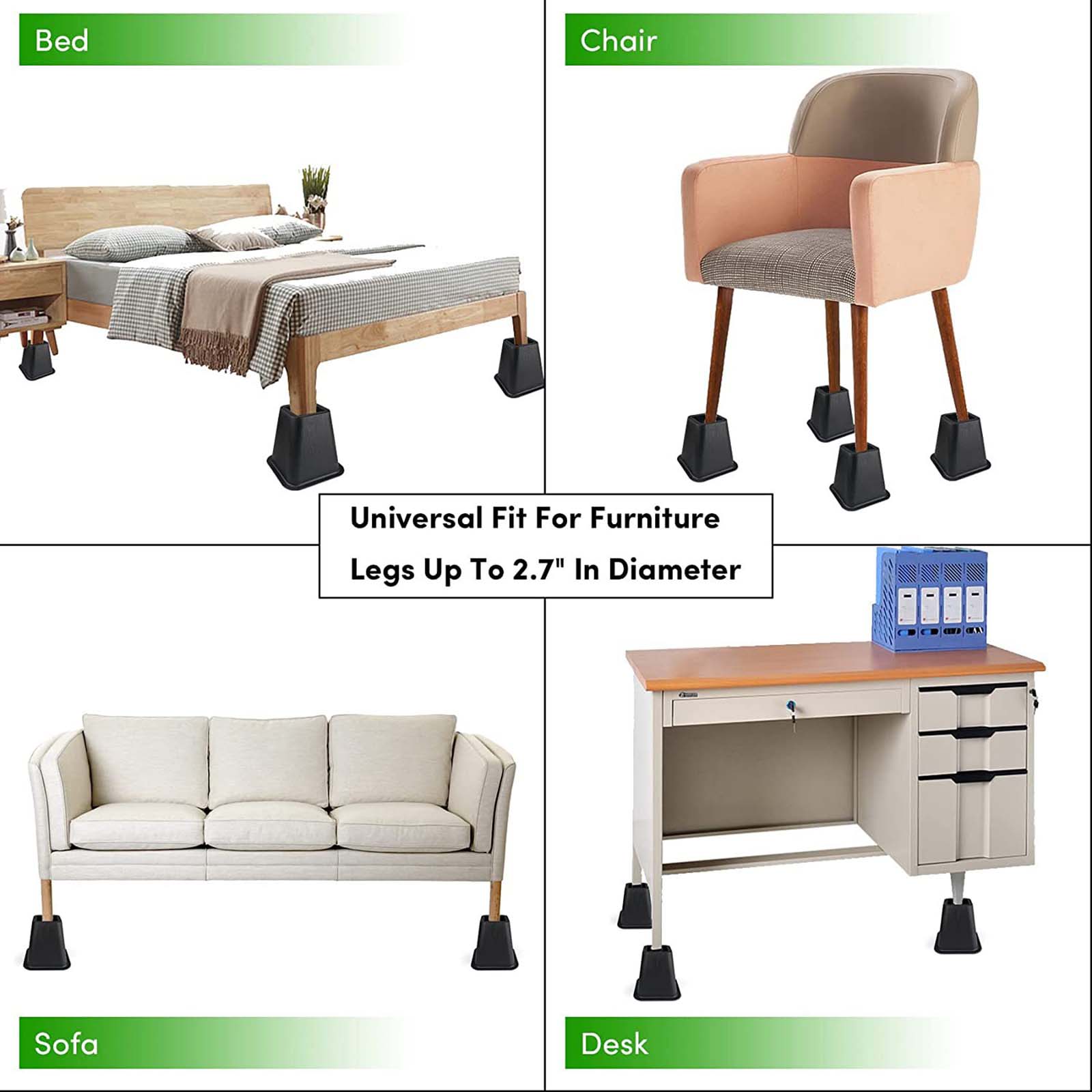 Sengeheis møbelheis møbelrammeløft kraftig sengeheis sklisikker gulvbeskytter sofaheiser for skrivebord sofa sofa