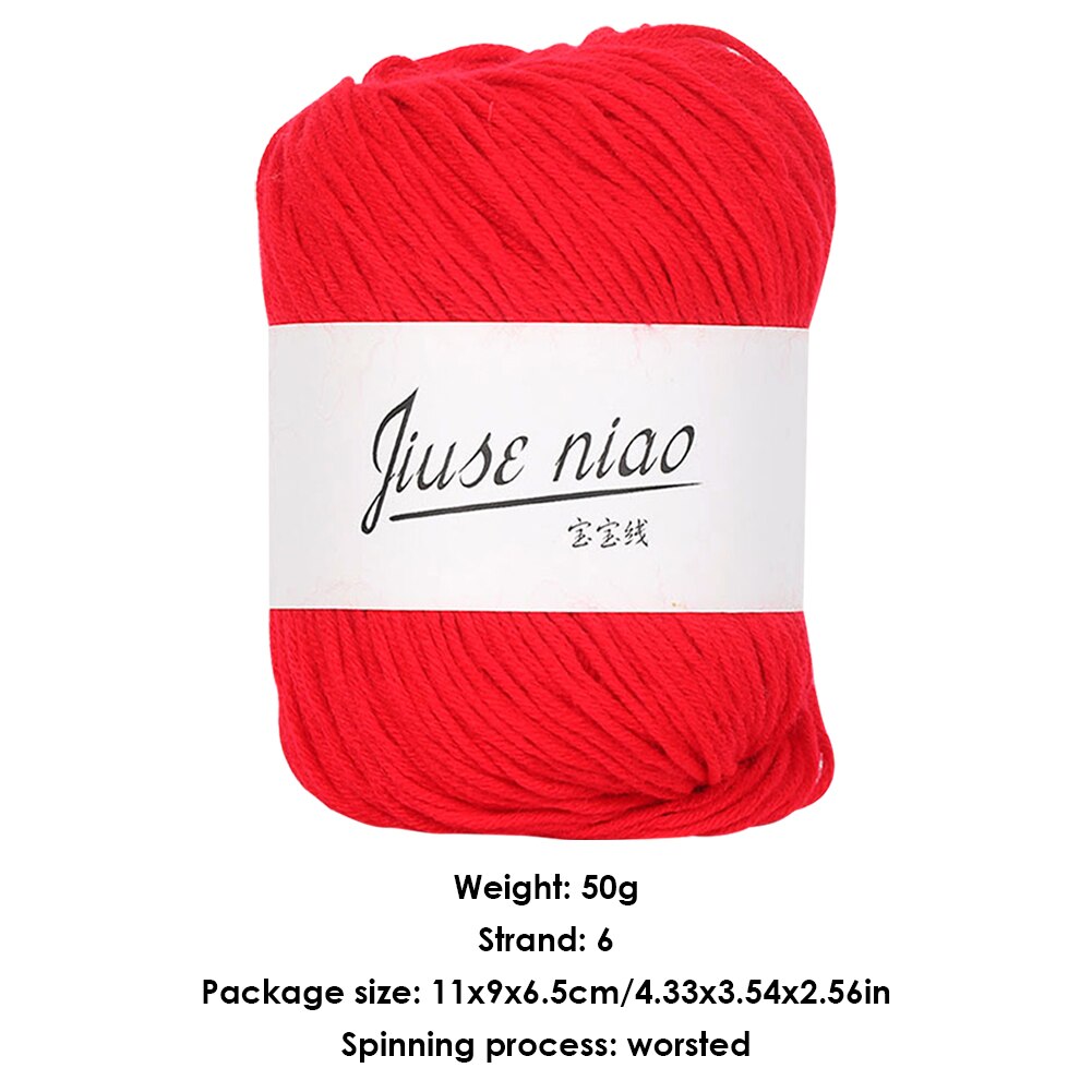 Crochet Hand Stitching Knitting Threads 50g/roll 6-strand Pure Cotton Thin Yarn Cross-Stitch Kit DIY Sewing Skeins Craft