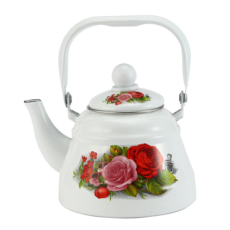 1.3L 2.0L 2.5L Creatieve Bloem Emaille Water Pot Koffie Thee Pot Chinese Traditionele Creatieve Wsater Ketel voor Thuis Keuken