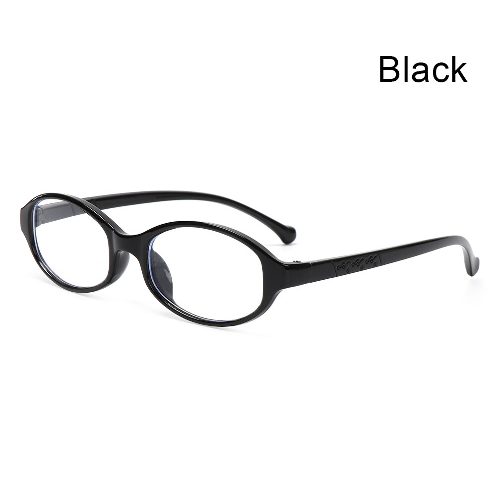 Ronde Frame Anti Blauw Licht Bril Kinderen Computer Anti Straling Bescherming Bril Ultra Licht Fram Kids Vlakte Bril: black