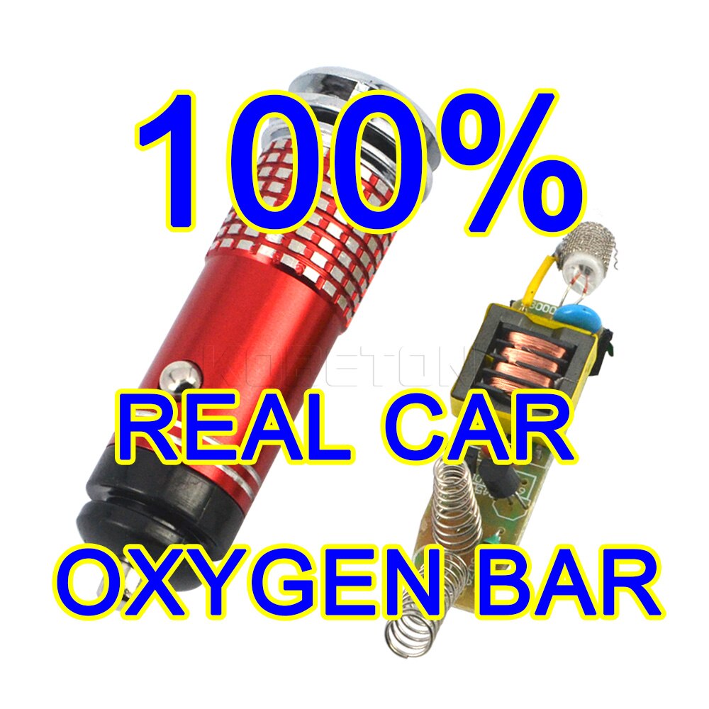 Purificador de aire iónico de anión para coche, Mini ionizador de ozono con barra de oxígeno, accesorios interiores DC12V