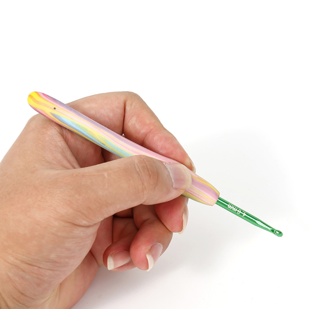 9PCS Crochet Hooks Set MultiColor Ergonomic Crochet Hooks Crochet Lovers