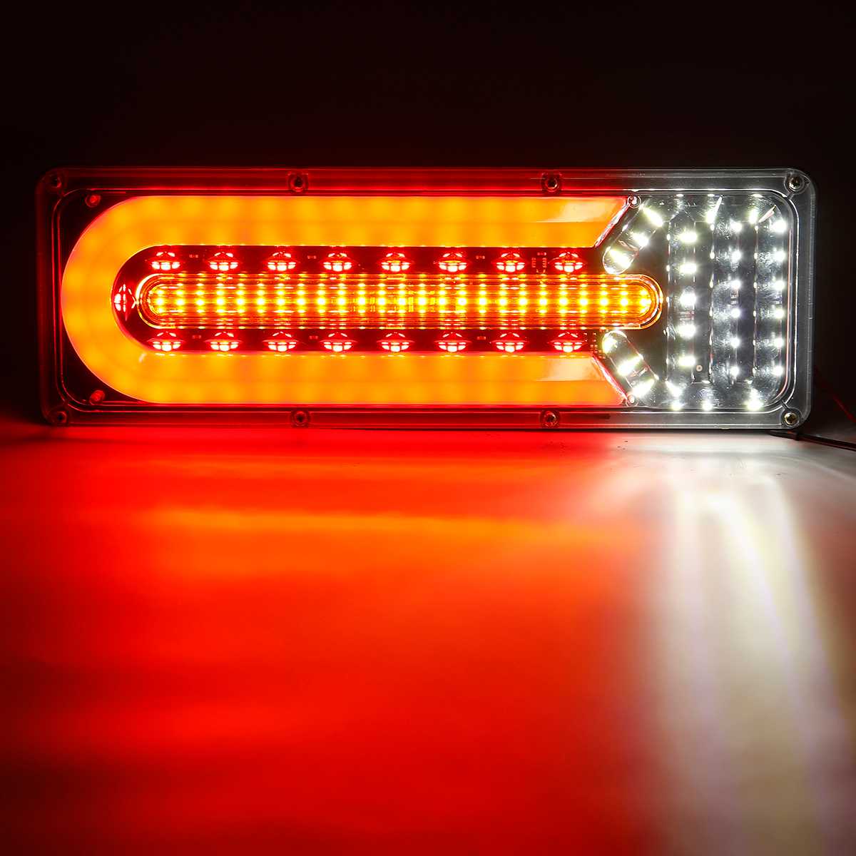 2Pcs 41cm 24V LED Truck Tail Light Trailer Warning Lights Stop Brake Light Rear Reverse Turn Signal Indicator Lorry Bus Caravan