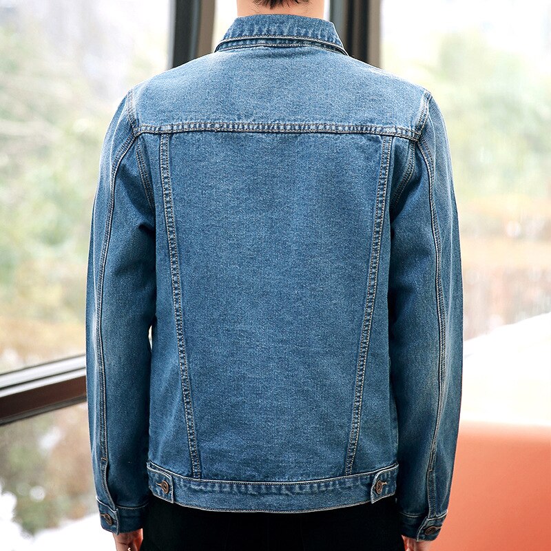 Lente Herfst Denim Jassen Heren Trendy Mode Denim Uitloper Hip Hop Retro Jeans Jassen Mannelijke Cowboy Slim Bomber jas