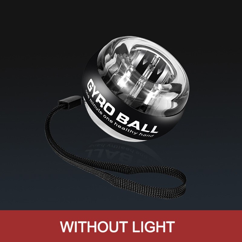 LED Gyroscopic Powerball Wrist Power Arm Hand Grip Muscle Force Trainer Home Gym Fitness Equipment Gyroscope Spinner Balls: Red