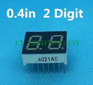 0.4 "0.4in vermelho led tubo de exibição digital catódio comum 16 pinos 2 pontos 7 segmento, em estoque, frete grátis, frete grátis