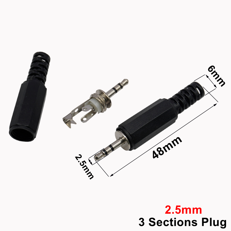 5pcs Audio Male Plug 3/4 – Grandado