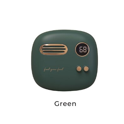 Winter Handwarmer Power Bank Elektronische Retro Powerbank Mini Powerbank Voor Huaweiphone 6 7 8 X Hand Warmers Oplaadbare: green