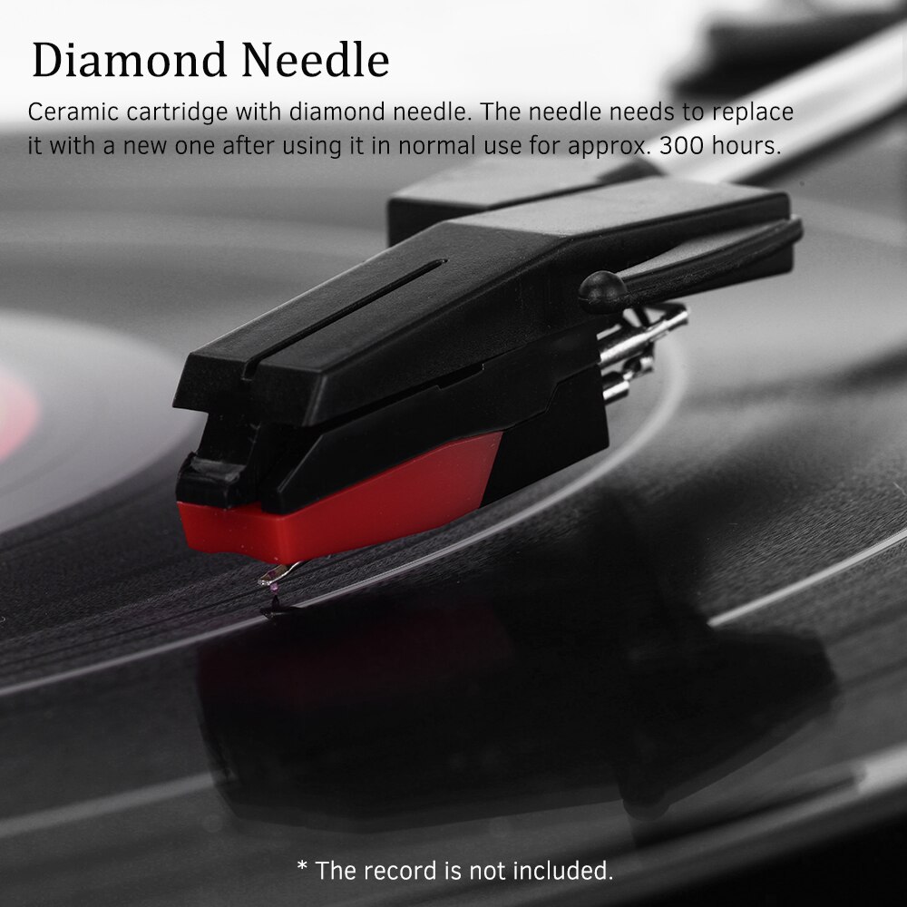 33/45/78 RPM 3-Speed Retro Phonographen Gramophone BT 4,2 Gürtel-Angetrieben Plattenspieler Schallplatte Player w/ 2 gebaut-in Stereo Lautsprecher