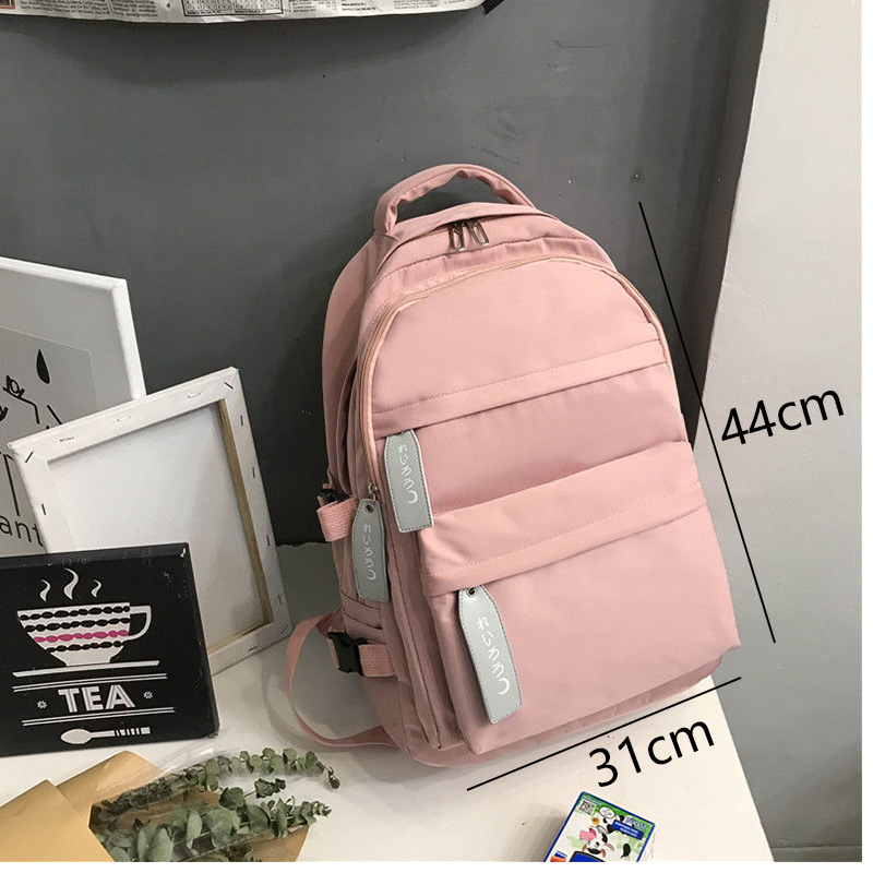 Tonåriga skolväskor för tjejer ryggsäck kvinnor rosa tonåring student bokväskor stor kapacitet nylon vattentät junior high bag väska