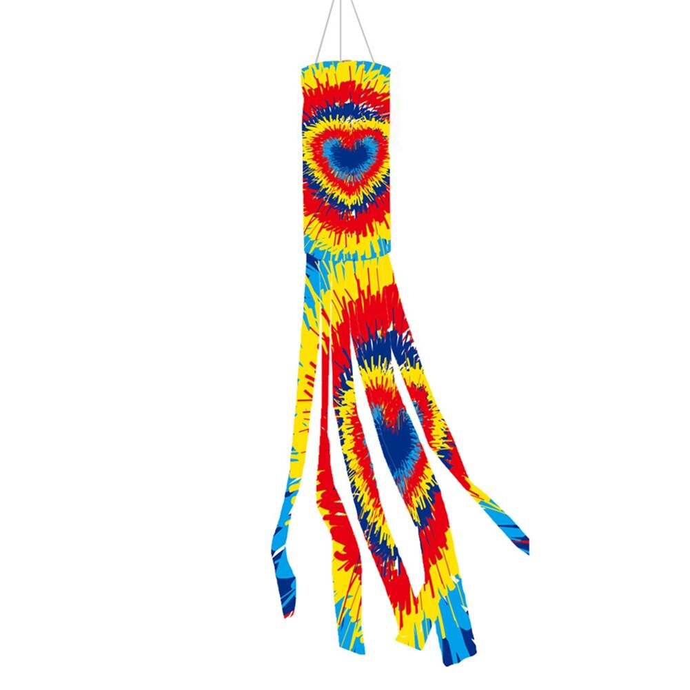Bunte halloween-windsäcke, hängedekorationen, einzigartige Batik-windsäcke mit flaggenmuster für haus, garten, außendekoration, partyzubehör: C