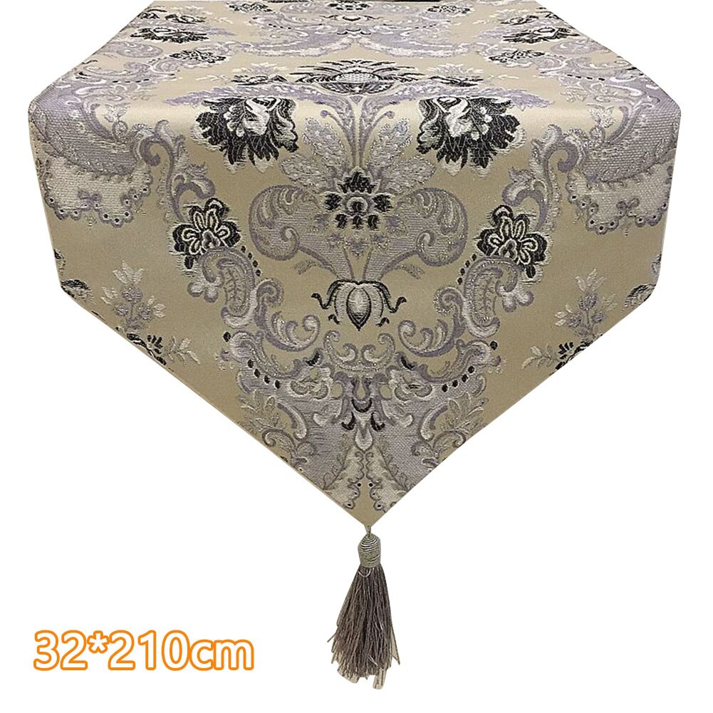 Kitchen Crafts Table Runner Restaurant Jacquard Weave Banquet European Style Home Decor Washable Dining Room For Wedding