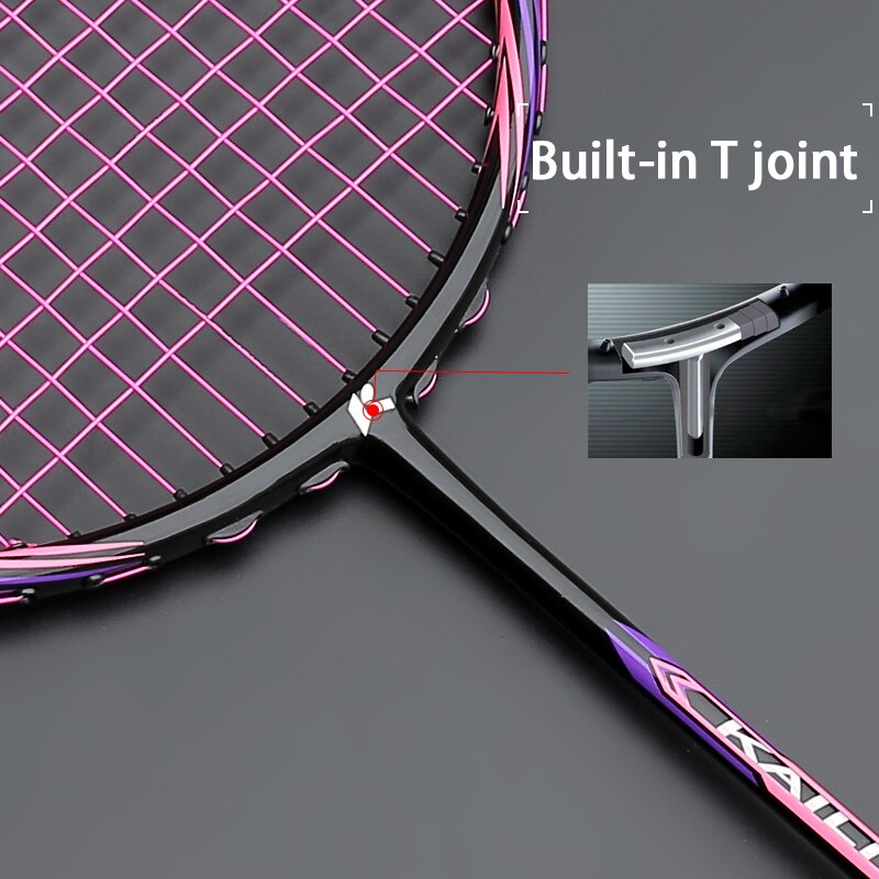 Top Super Licht 8U 62-67G Carbon Fiber Strung Badminton Rackets Offensive Type Racket Gratis Strings Zakken sport Racket