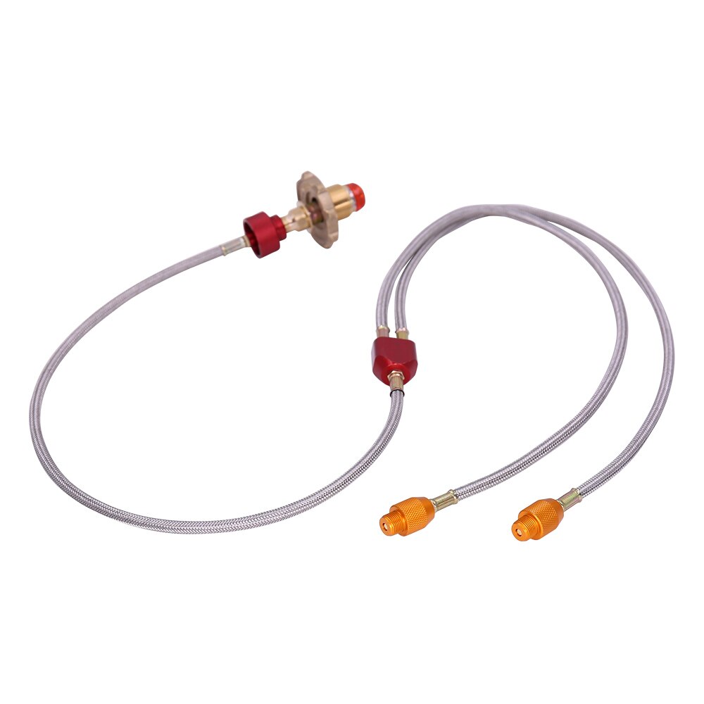 Hose Adapter Burner Adapter for Dual Picnic Propane Stove Outdoor Gas Burner Hose Coupler Adaptor Gas Charging Accessories: Two adapters