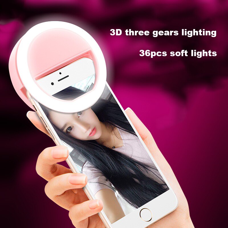 USB charge LED selfie ring light for iphone phone