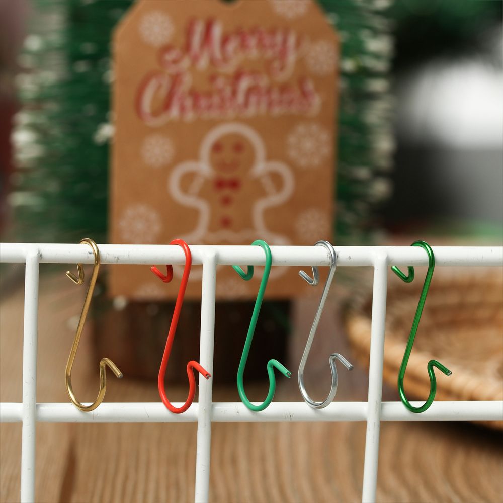 Hangers Home Party Metal Christmas Tree Hanging Xmas Tree Decoratio Christmas Ornament Hooks Stainless Steel Hooks