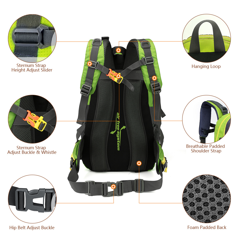 Wasserdicht Klettern Rucksack Rucksack 40L Outdoor Sporttasche Reise Rucksack Camping Wandern Rucksack Frauen Trekking Tasche Für Männer