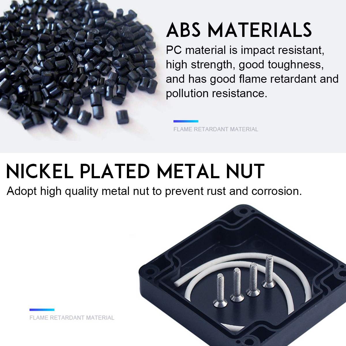 Outdoor IP67 Waterproof Enclosure Plastic Box Electronic Project Instrument Case Electrical Project Box Junction Box Housing