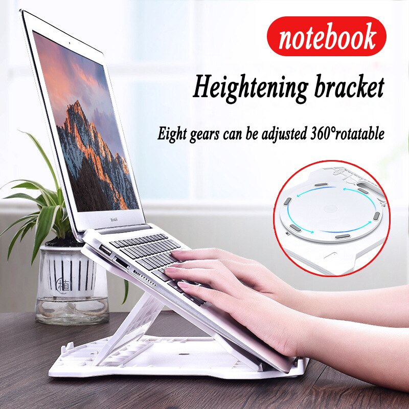 Tragbarer laptopständer mit klappmechanismus, büro-computerstütze für macbook pro, air und notebooks, kompatibel mit 10 to 17 zoll-geräten
