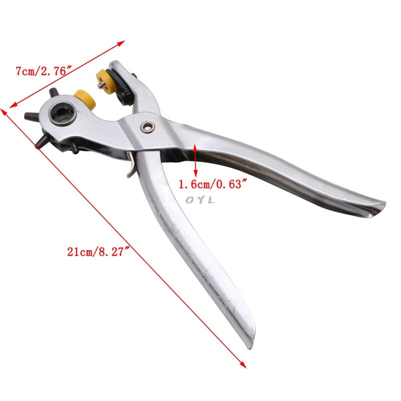 Leather Holes Punch Pliers Tool Heavy Duty Revolving Belt Hand Pliers Eyelet use for Leather, Paper, Plastic