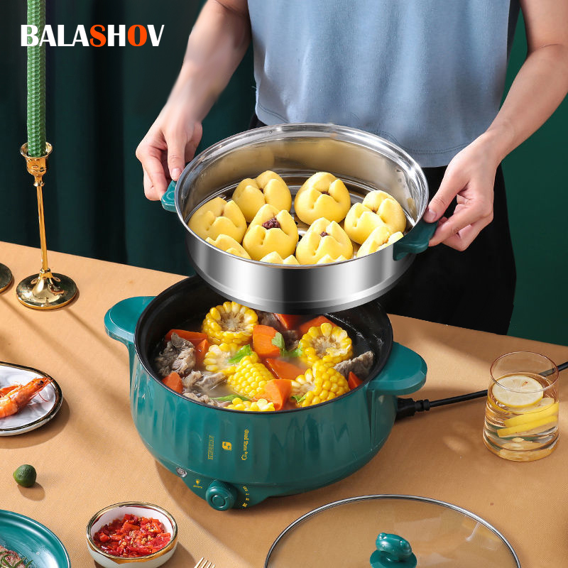 Elektriske multikokere enkelt/dobbelt etterslep 1-2 personer husholdnings ikke-pinne panne varm kjele nudler riskoker kokeapparater