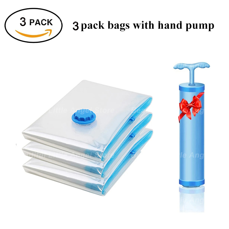 1/5Stck Vakuum Lagerung Taschen Vakuum Dichtung Beutel Platzsparende Taschen für Bettdecken Kleidung Kissen Bettwäsche Decke verpackung Lagerung: L / Braun
