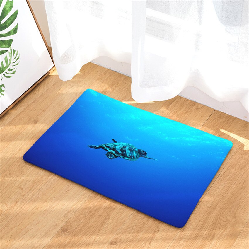 1Pc 40X60Cm Sea Turtle Home Badmat Antislip Badkamer Tapijt Zachte Mat Keuken Wc floor Decor Kerst