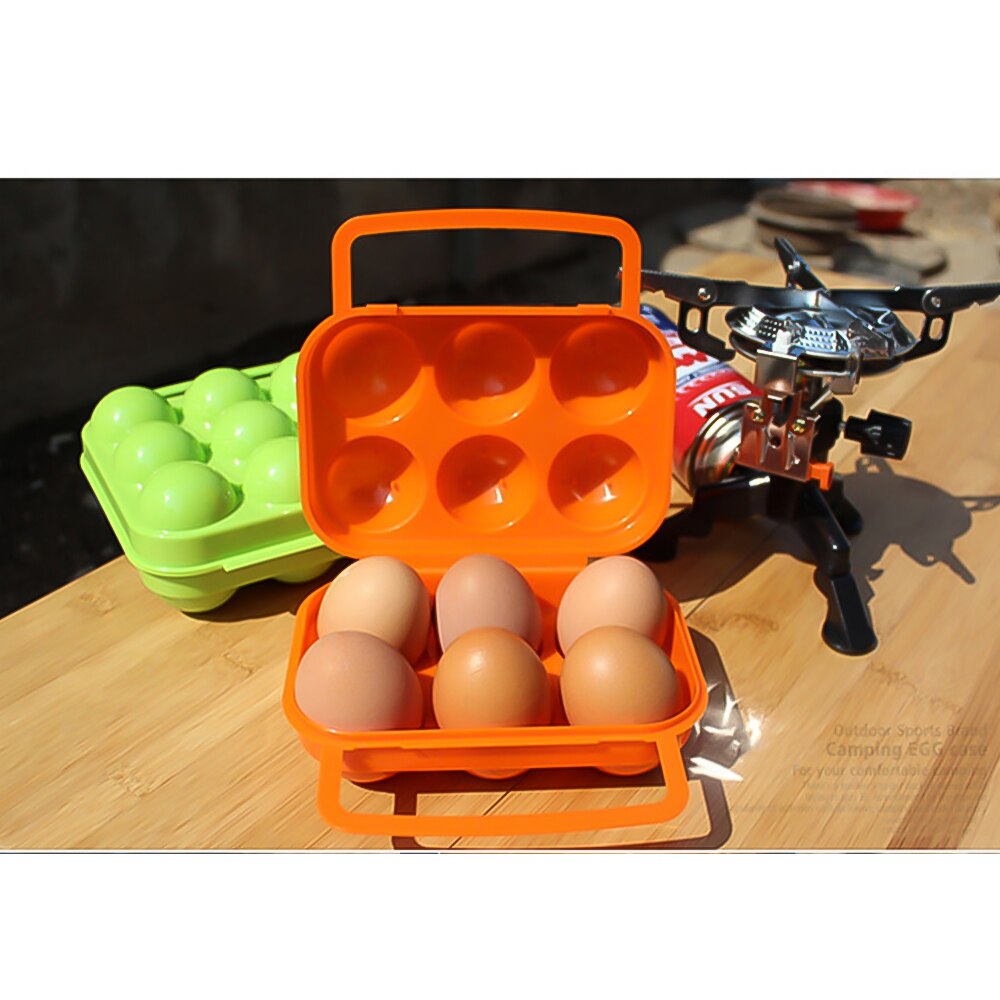 Outdoor Camping Tableware Portable Camping Picnic BBQ Egg Box Container Egg Storage Boxes Travel Kitchen Utensils Camping Gear