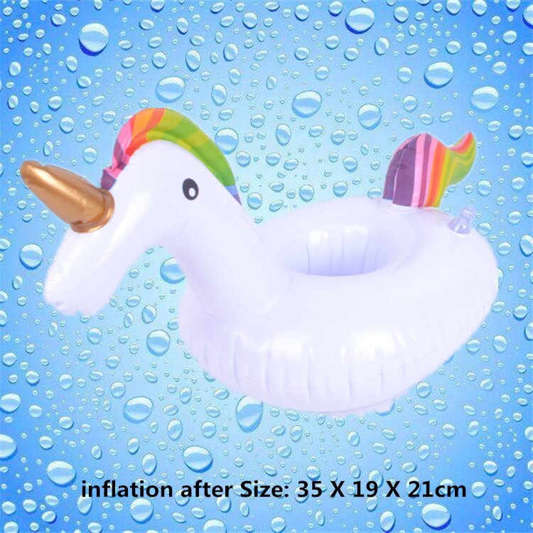 Decoración de de Flamenco de unicornio, copa de bebida inflable flotante, decoración de hawaiana, decoraciones para de cumpleaños para niños: unicorn