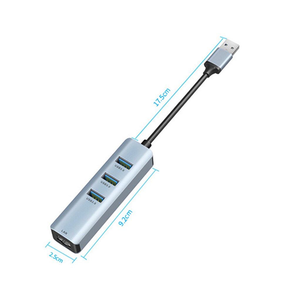 Portable 4 in 1 USB HUB USB 3.0 to Rj45 HUB Gigabit Ethernet Adapter 1000Mbps Network Card Lan for Laptop Desktop PC