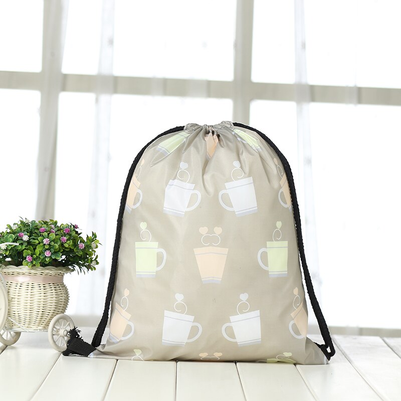 drawstring Backpack Women 3D printing travel knapsack men Casual bags unisex Women's shoulder drawstring Halloween bag: KS6-1-5