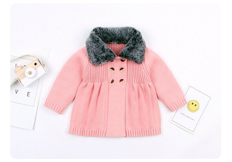 Peuter Kids Baby Jongen Meisje 3 M-24 M Lange Mouwen Gebreide Trui Vest Jas Jas Uitloper