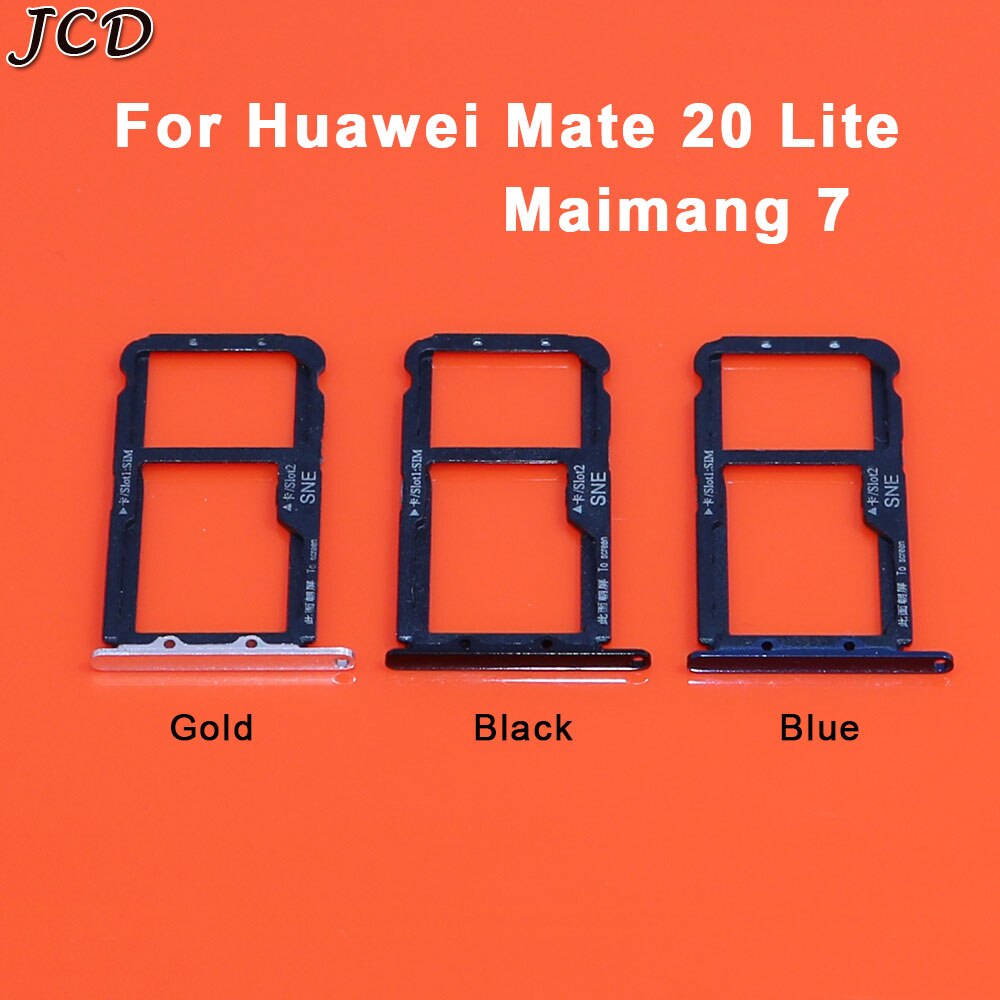 JCD Für huawei Kamerad20 Kamerad 20 lite Maimang 7 Mikro Sim Karte Halfter Slot Tablett Ersatz Adapter Gold schwarz blau