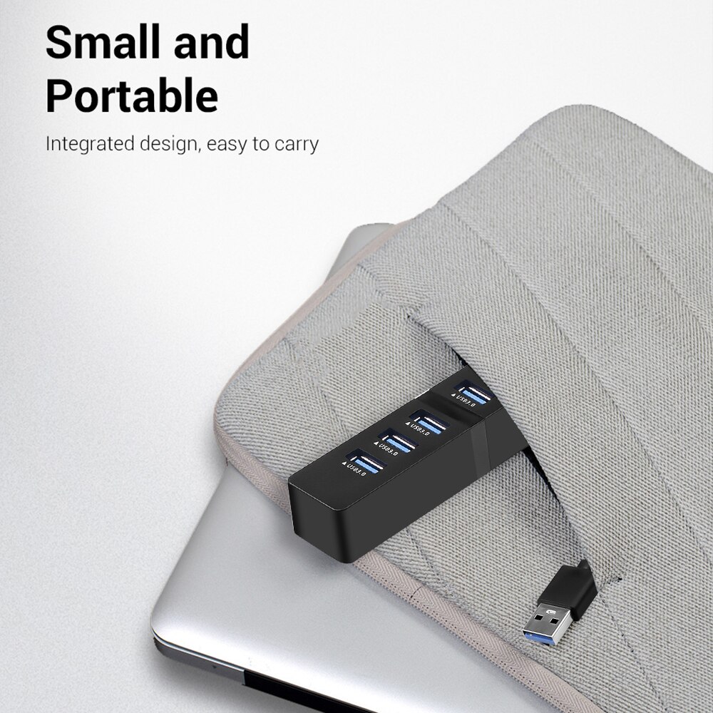 Kebidu hoge snelheid 4 -poorts usb 3.0- hub usb-splitter draagbare usb 2.0 -poorts usb-hub voor laptop, pc en tablet