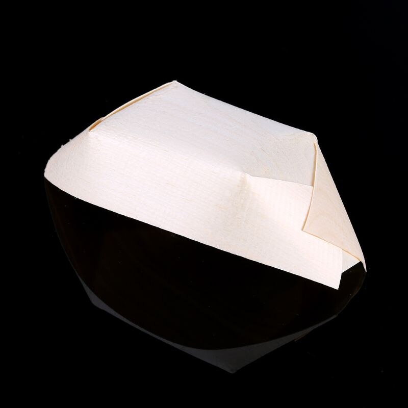 100 pieces wooden disposable serving trays Food Tray Sushi Boat to display and host special event party Cafe Dessert