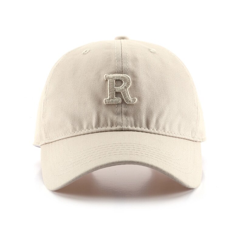 Baseball Women&#39;s Cap Men&#39;s Caps for Men Letter R Embroidery Four Seasons Male Hat Hats Apparel Accessories: Beige