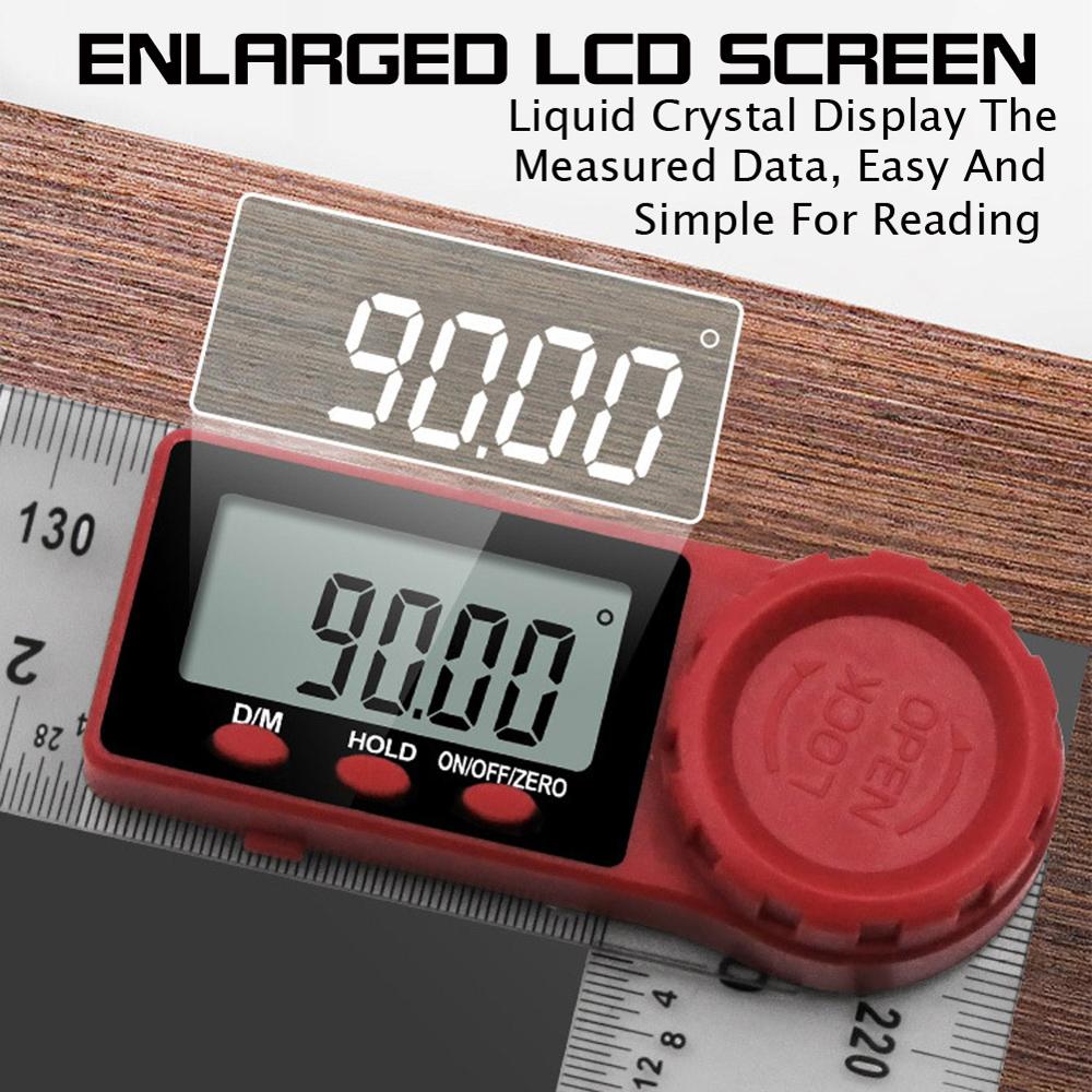 2in1 200MM/300MM Digital Meter Angle Inclinometer Angle Digital Ruler Electron Goniometer Protractor Angle finder Measuring Tool