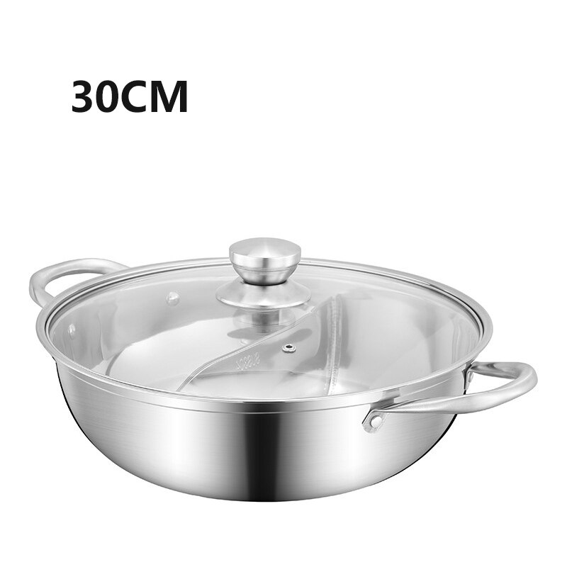 Edelstahl Topf Eintopf Induktion Herde Gasherd Kompatibel Topf Heimat Küche Kochgeschirr Suppe Kochen Topf Zwilling Unterteilt: 30cm