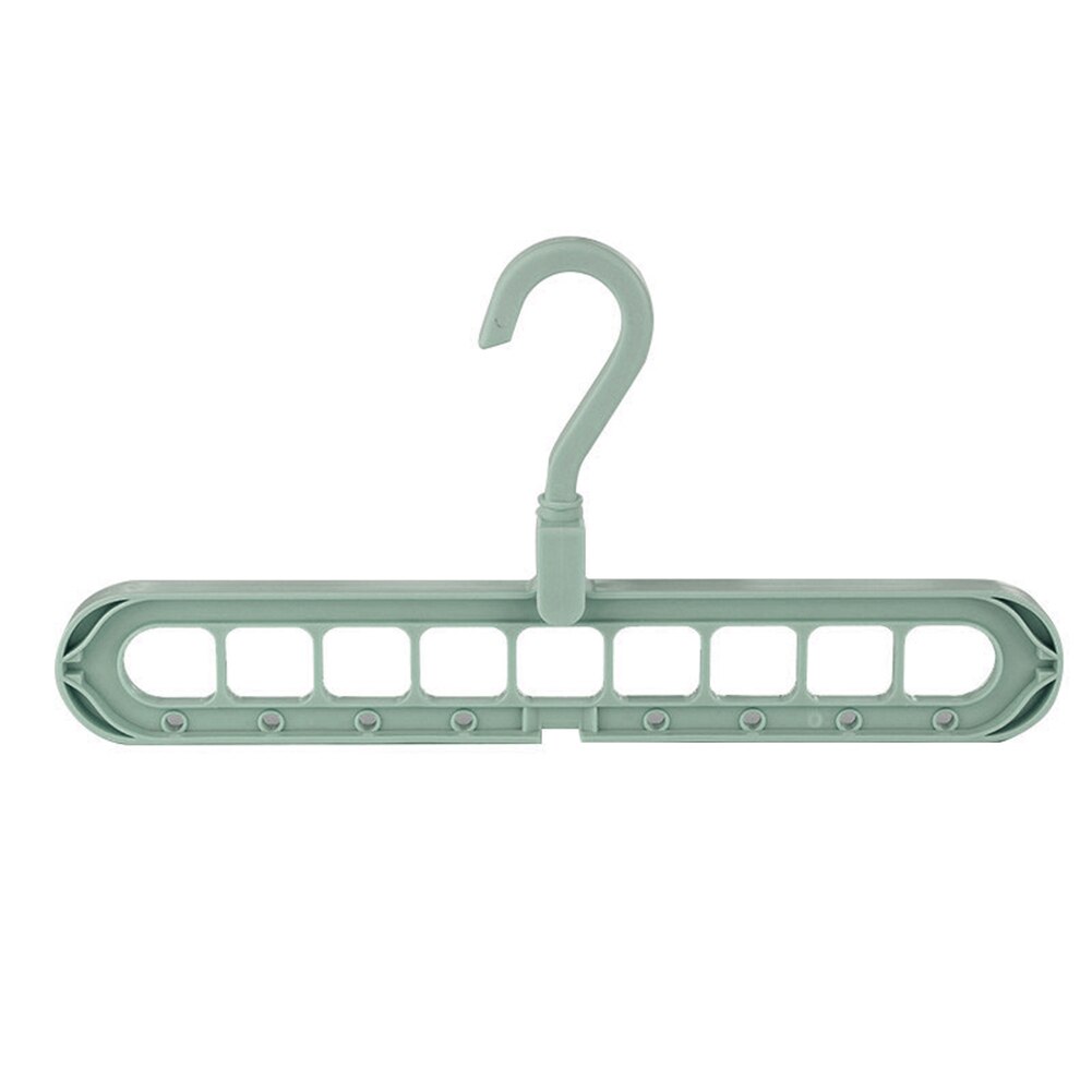Anti-Slip 9-Gat Kleerhanger Sorteren Droogrek Haak Garderobe Organizer Houden Je Kast Georganiseerd Met Deze smart Opknoping R: green