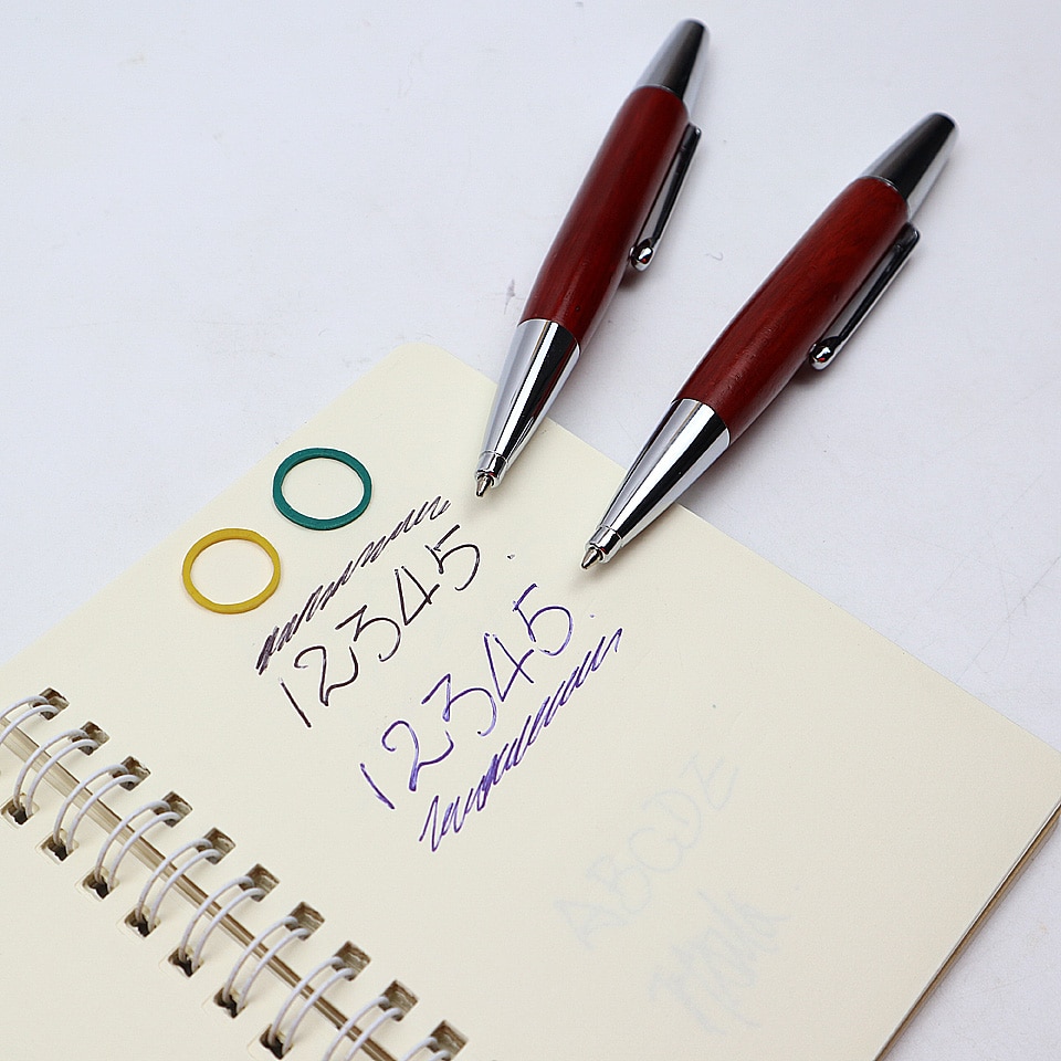 Mini Ballpoint Pen Wood+Metal Short Size 112mm Ball Pen Writing Pocket Pen For Office School Stationery Supplies