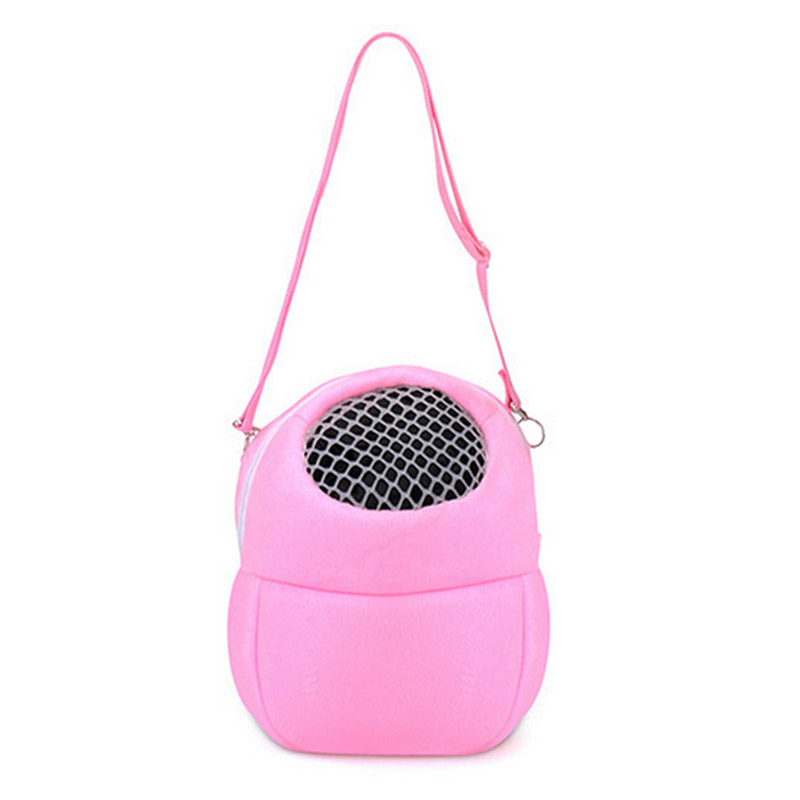 Transportín de mascotas para animales pequeños, saco de dormir para perros, hámster colgante, rata, erizo, Chinchilla, Hurón, cachorro: Rosa / M