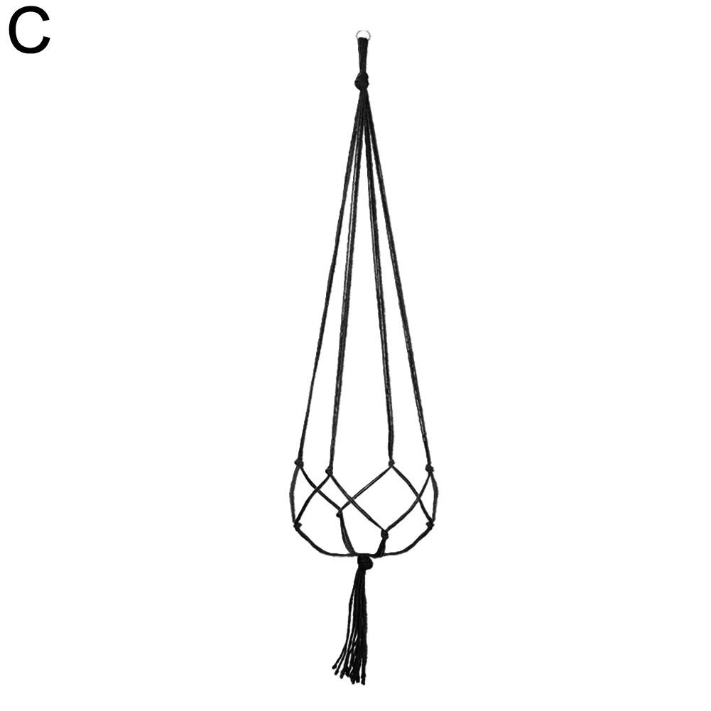 Macramé colgador de plantas, cestas, soporte para macetas, balcón, colgante de pared, decoración de macetero, cuerda de elevación anudada, suministros de jardín para el hogar: Amarillo claro