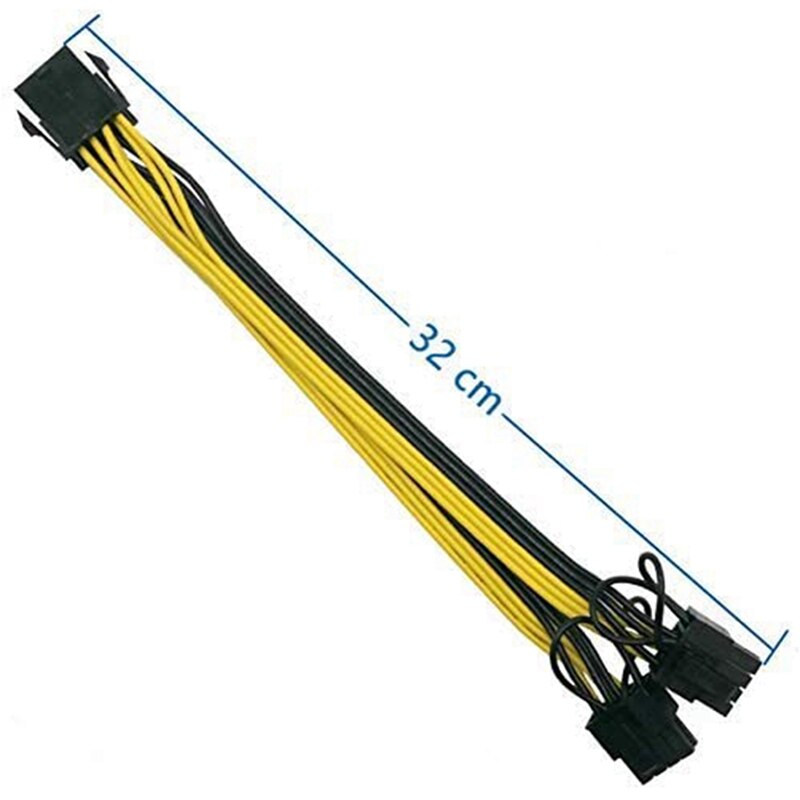 Câble d&#39;alimentation PCI-E à 2 PCI-E 8 (6 + 2) broches, séparateur de carte graphique PCI Express, câble d&#39;alimentation pour GPU