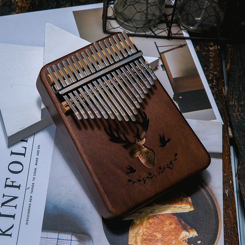 17 näppäintä kalimba musta peukalo piano mahonki afrikka sanza mbira näppäimistö soittimet sormi piano joulu