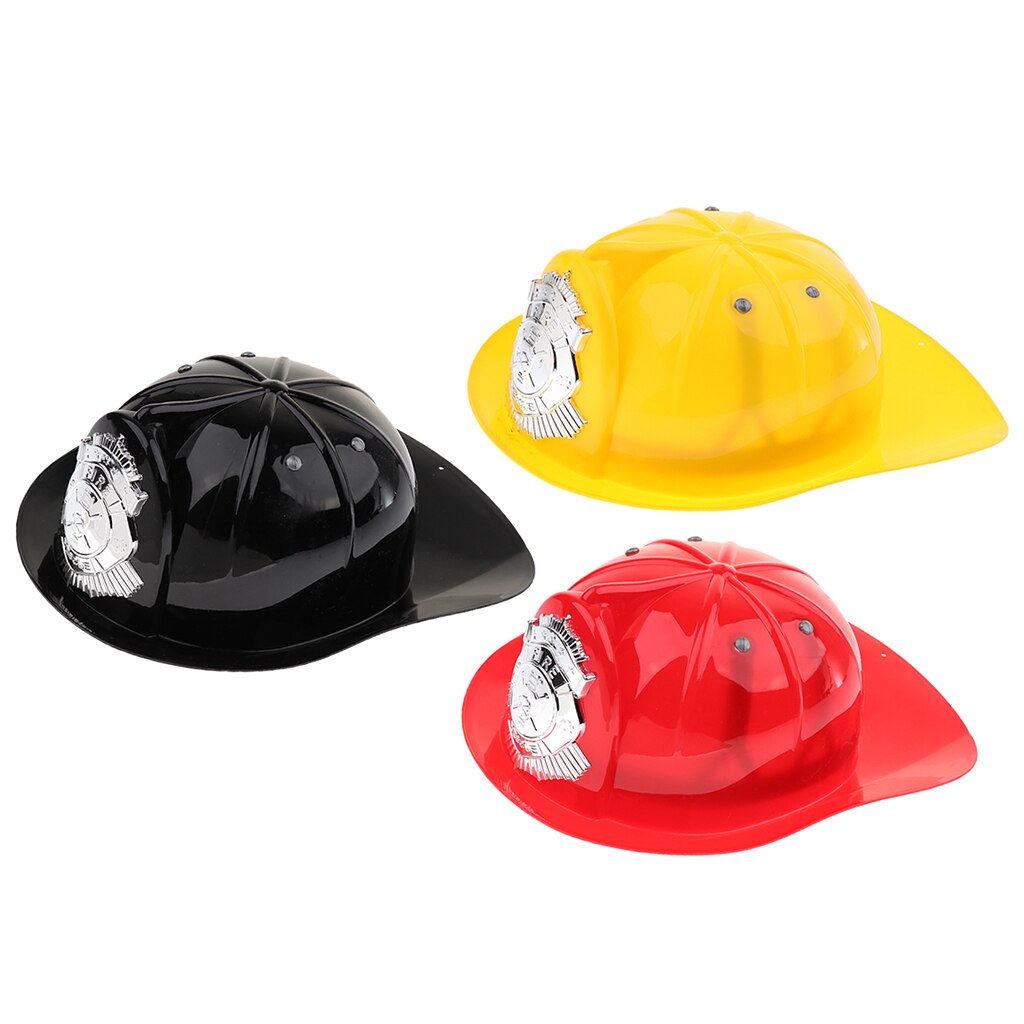 3 Pcs Kinderen Brandweerman Chief Helm Firefighter Hat Fancy Dress Accessoires Kids Halloween Party Rollenspel Speelgoed