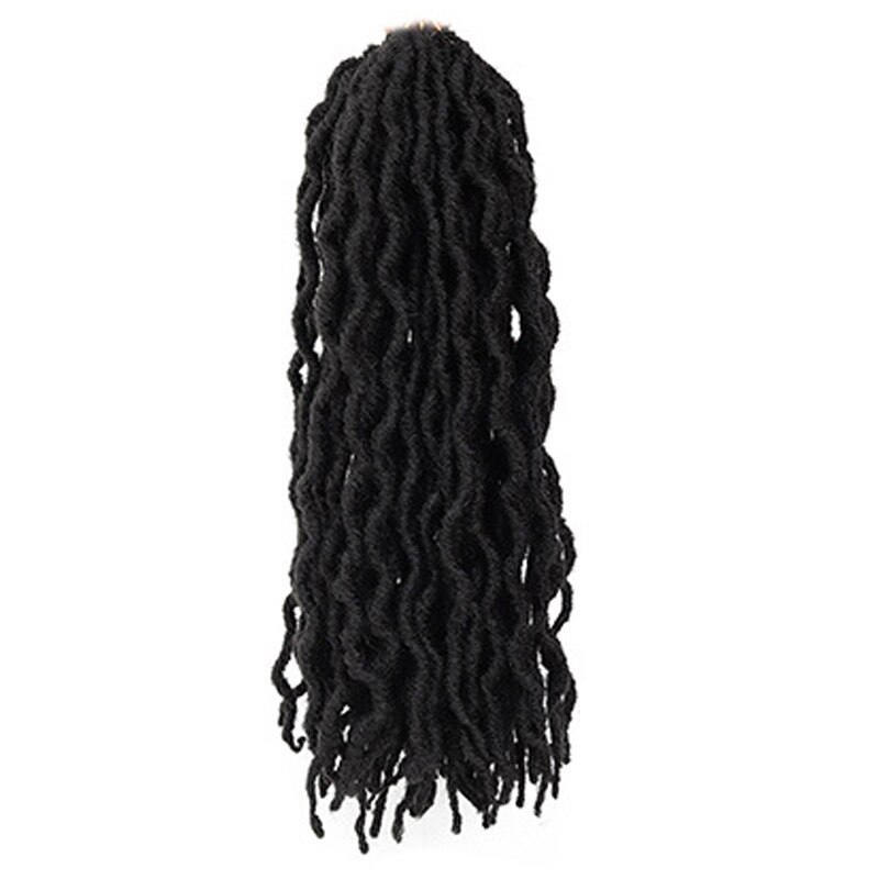 Curly Crochet Braids Hair Extensions 18 Inch Ombre Blond Soft Goddess Synthetic Braids Crochet Braids Hair: 1B